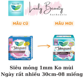  Băng vệ sinh Laurier supper slimguard siêu mỏng 1mm-30cm-8miếng HSD 10 2026  