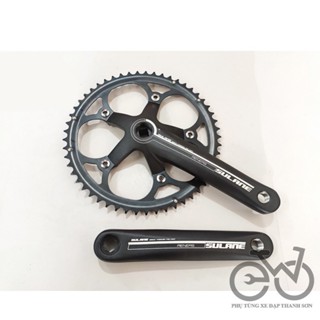 Đùi đĩa nhôm 1 tầng 53 răng, Đùi đĩa nhôm xe đạp thể thao 53 răng 1 tầng cao cấp