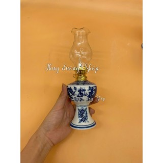 Đèn dầu Thờ men lam