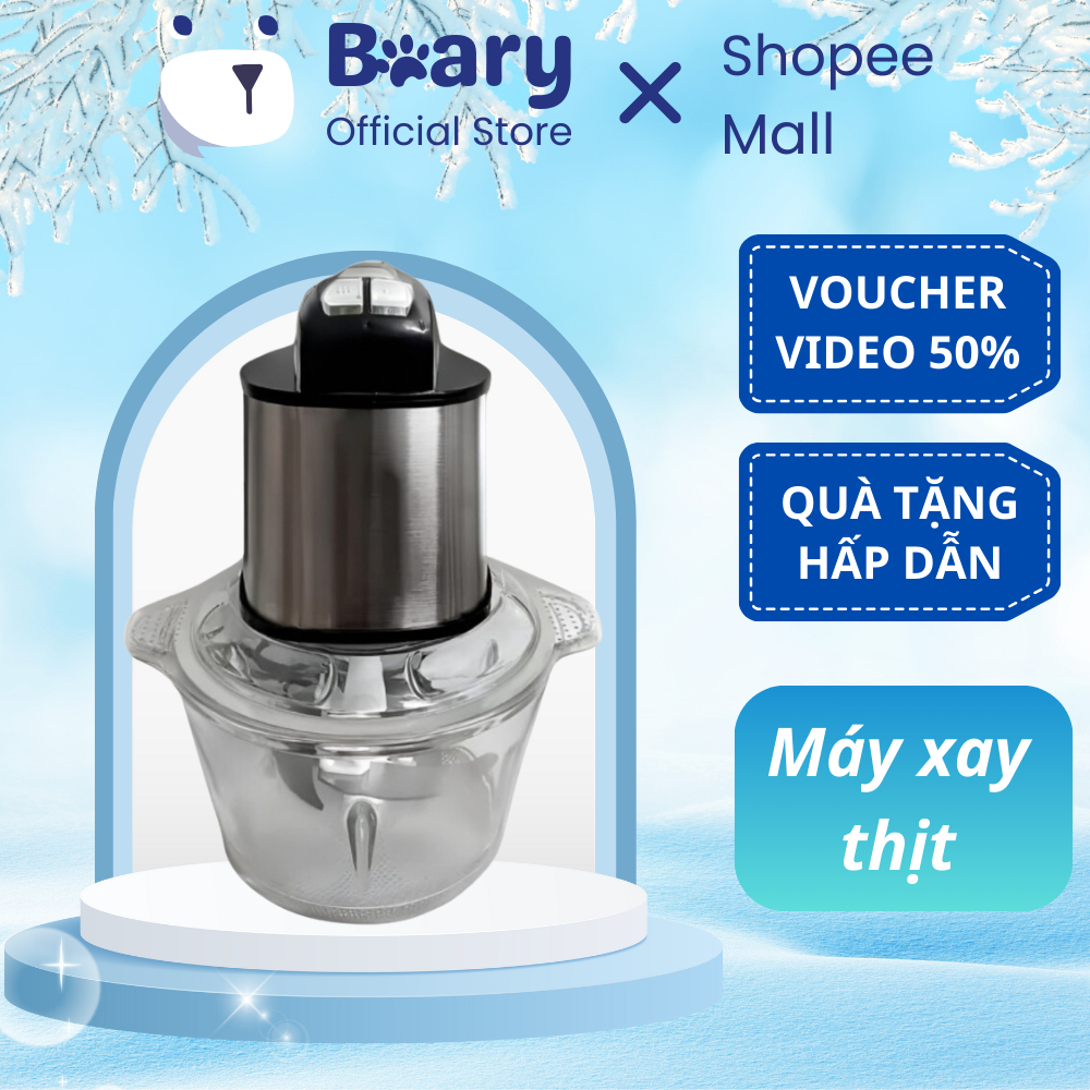Máy Xay Thịt Đa Năng Công Suất Lớn 300W METIS Cối Thủy Tinh Kèm 4 Lưỡi Dao Siêu Sắc Bén 3 Nấc Điều Chỉnh Có Bảo Hành