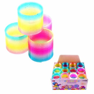 đồ chơi vòng xoay ma thuật - Đồ Chơi Vòng Tròn Lò Xo Cầu Vòng Ma Thuật 7 Màu Cho Bé