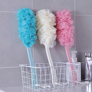 Cây Bông Tắm Cọ Lưng Cán Dài Cây Chà Lưng Siêu Sạch 2 Trong 1