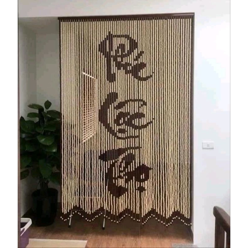 Rèm hạt gỗ Bồ Đề - Rèm treo phòng thờ (Mẫu Phúc Lộc Thọ)