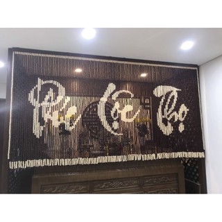 Rèm hạt gỗ Bồ Đề - Rèm treo phòng thờ (Mẫu Phúc Lộc Thọ)