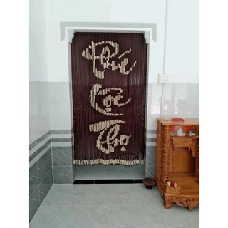 Rèm hạt gỗ Bồ Đề - Rèm treo phòng thờ (Mẫu Phúc Lộc Thọ)