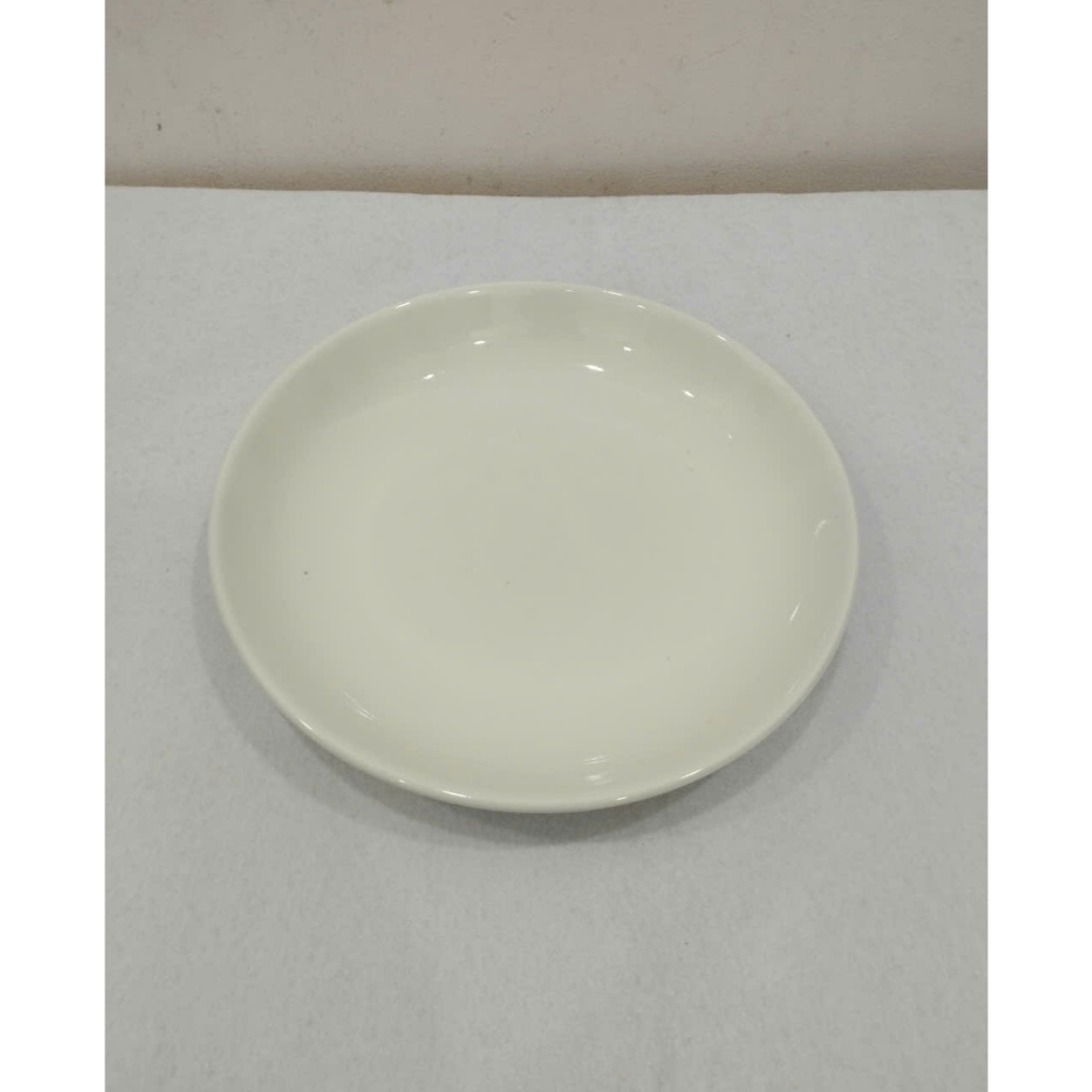 (mua 4 tặng 1) dĩa sứ tròn ảo trắng size 10 inch / 9 inch ( 24.5cm - 22cm)