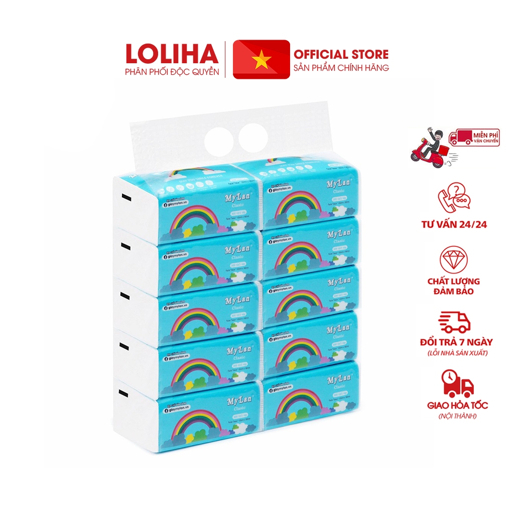 ⛔FREESHIP⛔ Combo 5 Set 10 gói giấy ăn rút MyLan tiện lợi