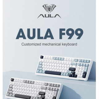 Bàn phím cơ AULA F99 Pro V2- 3 mode kết nối- Mạch xuôi- LED RGB- Hotswap- Hỗ trợ app