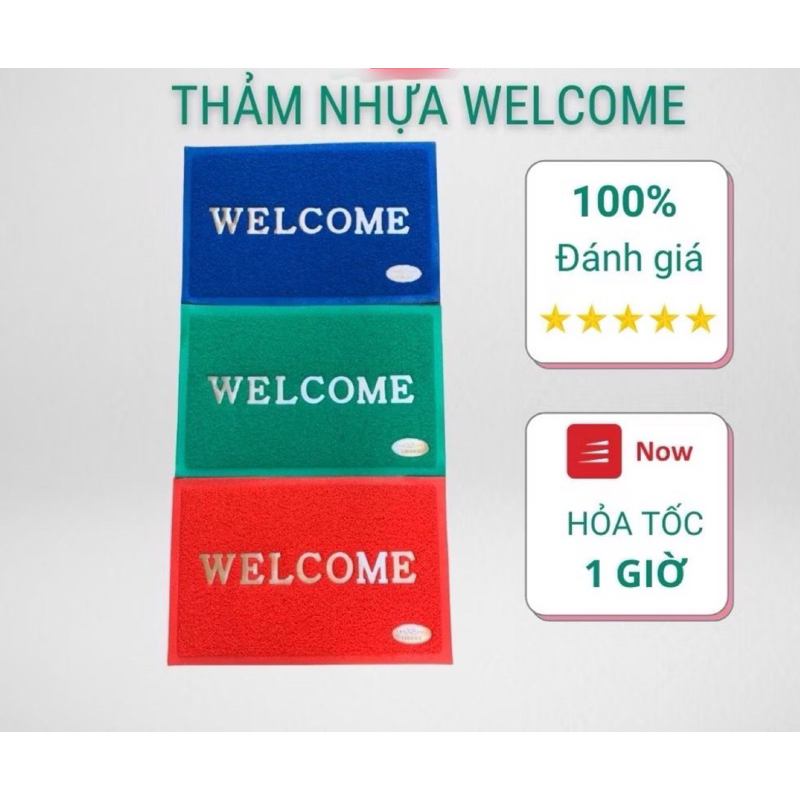 Thảm nhựa chùi chân Welcome