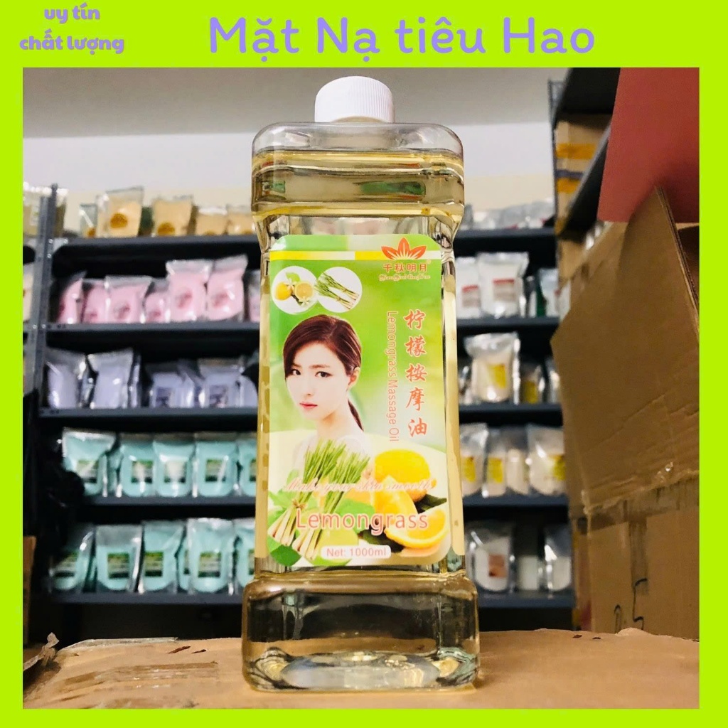 Dầu massage body 750ml hoa hồng lavender xả chanh ngải gừng thơm dịu nhẹ trơn tay