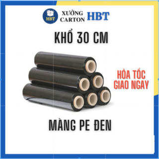PB5 - Màng PE Đen (Trắng) Khổ 30cm, 15cm, 10cm, 5cm Màng Bọc Đồ Cho Vận Chuyển, Chống Trầy Xước, Màng Quấn Palet