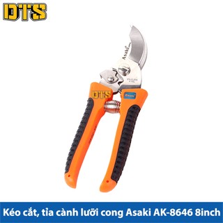 Kéo cắt cành, tỉa cành lưỡi cong Asaki AK-8646 8inch