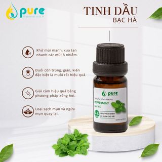 Tinh dầu xông Bạc Hà - Pure - Xông Thơm Phòng, Khử Khuẩn, Bảo Vệ Sức Khỏe 10ml