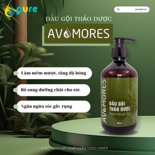 Dầu gội thảo dược AVAMORES Ngăn ngừa tóc gãy rụng - Mùi thơm tự nhiên nhẹ nhàng thư giãn 500ml