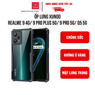 Ốp lưng XUNDD Realme 9 4G / 9 Pro Plus 5G / 9 Pro 5G / Q5 5G - Viền TPU, Chống sốc, Mặt lưng trong