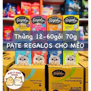   COMBO 12-60BỊCH 70g  PATE REGALOS - PATE CHO MÈO MỌI LỨA TUỔI 