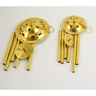 Chuông Gió Phong Thủy 6 Ống Bằng Đồng, ĐK Mũ 7cm -Chuông Gió Treo Cửa