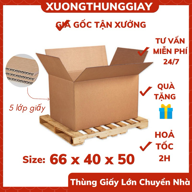 5 thùng giấy siêu lớn 60x40x40, 66x40x50, 60x50x40, 65x50x50 5lop đóng hàng, chuyển dọn nhà, CÓ SẴN-
