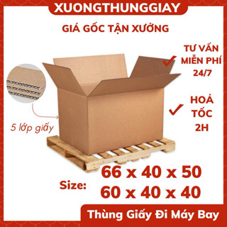  2 thùng giấy siêu to 60x40x40 66x40x50 65x50x50 50x50x60 3-5 lớp dày chuyển nhà dọn phòng thùng chuẩn đi máy bay 