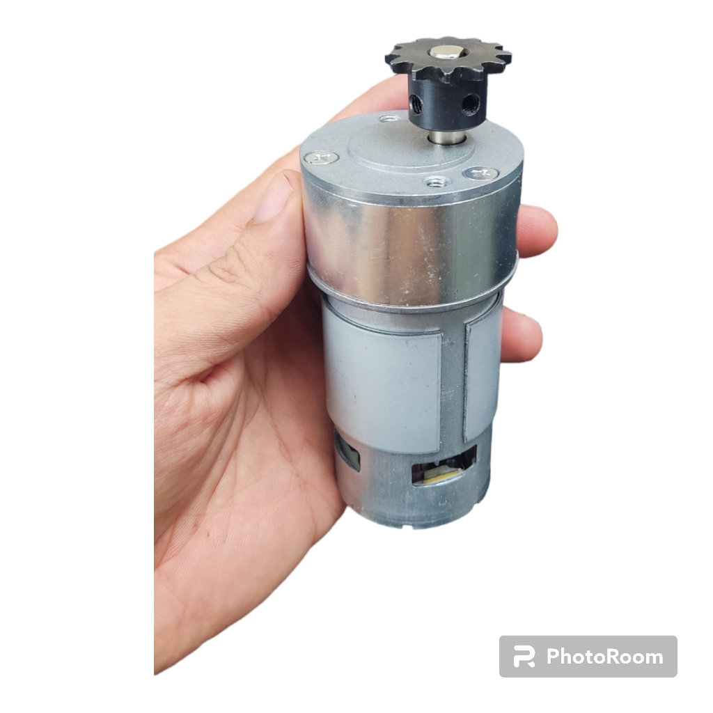 [Nhông kim loại] Motor giảm tốc 12V 775 240 vòng phút trục 8mm, motor giảm tốc 24v 480 vòng trục