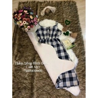 Thảm lông chụp ảnh, trang trí, decor - Link thảm lông cài hình gấu màu Trắng ( cắt tay)