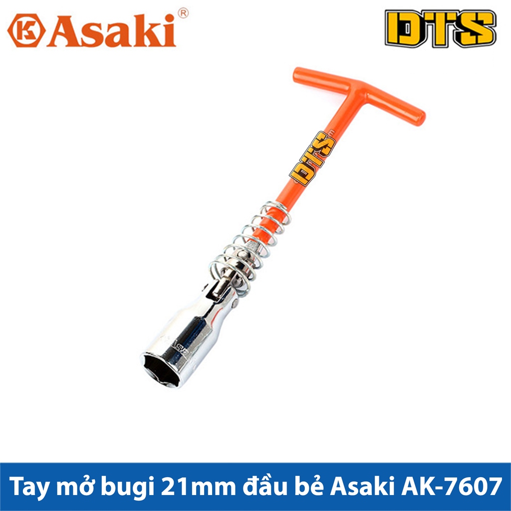 Tay mở bugi 21mm đầu bẻ Asaki AK-7607