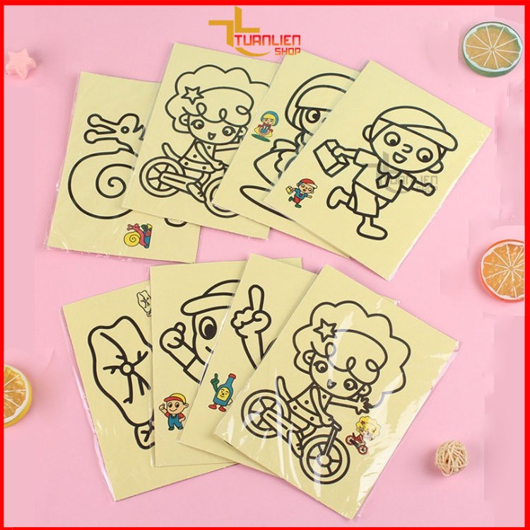 Combo 5 - 10 tranh cát cho bé