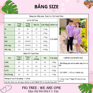 Set Sơ Mi Váy Đôi Fig Tree Màu Tím Cà Tươi Trẻ