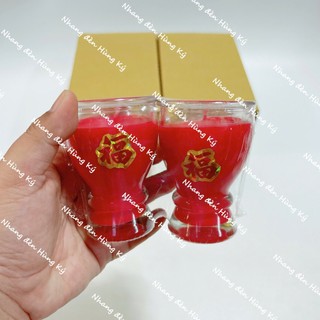 {1 cặp} Đèn ly sáp bơ A19 không khói