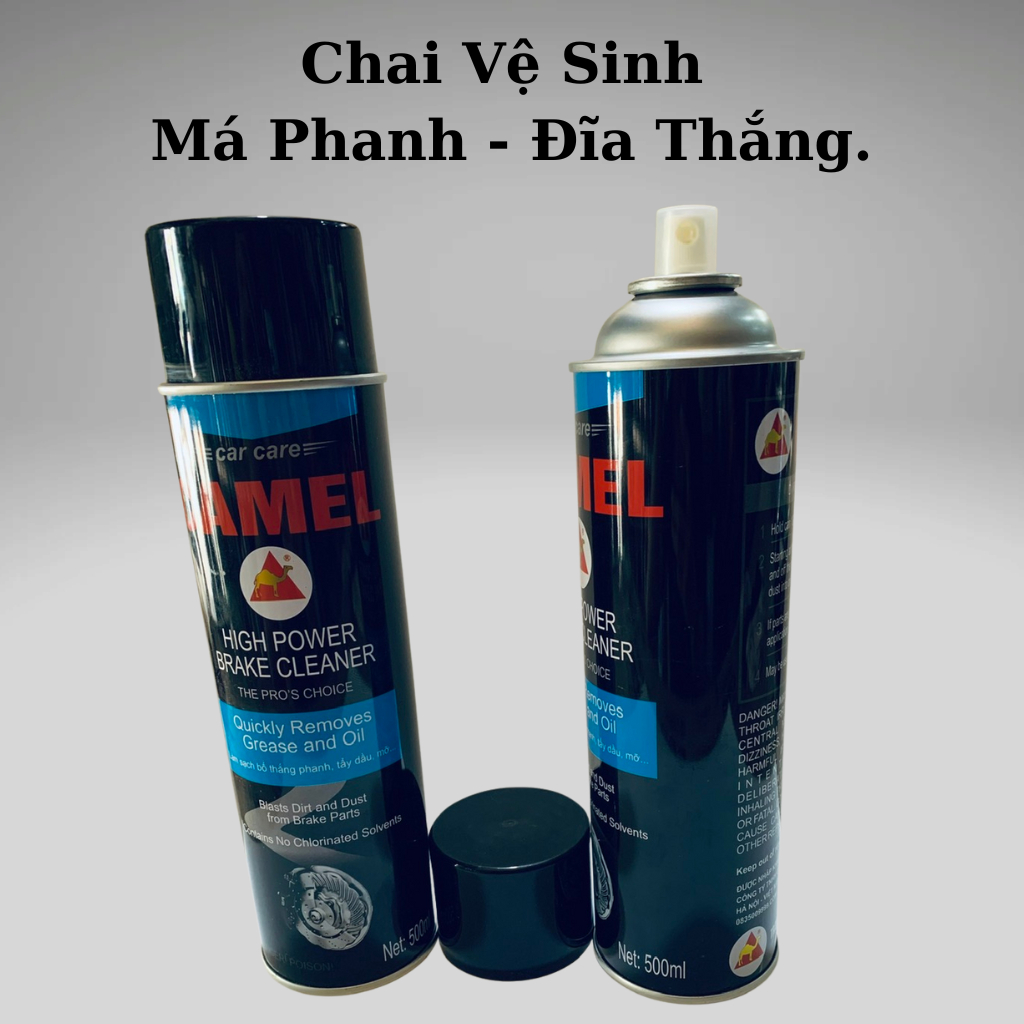 Chai Xịt Dung Dịch Vệ Sinh Má Phanh, Bố Thắng, Dĩa Phanh, Tăng Bua Xe Ô tô Du Lịch, Xe Tải, Xe Máy,...Thương Hiệu Camel
