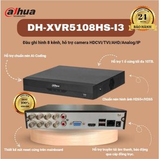 Đầu ghi hình 8 kênh dahua chuẫn h265 xvr 5108hs-x thay thế qua xvr5108hs-i3 - chính hãng