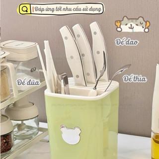 Ống đựng đũa muỗng, dao đa năng, giá đựng dụng cụ nấu ăn bằng nhựa cao cấp