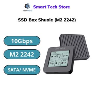  SSD Box Shuole 2230 2242 M.2 NVME NGFF có màn LCD  hỗ trợ M2 2230   2242 | NVME | lên tới 2TB | tốc độ 10Ghz  
