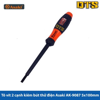 Tô vít 2 cạnh kiêm bút thử điện asaki ak-9087 5x100mm