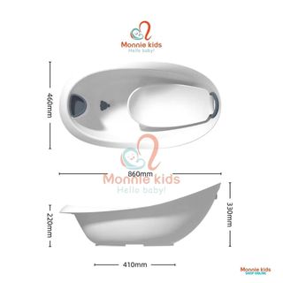 MONNIEKIDS - CHẬU TẮM PHI THUYỀN ELIP [MẪU IB]