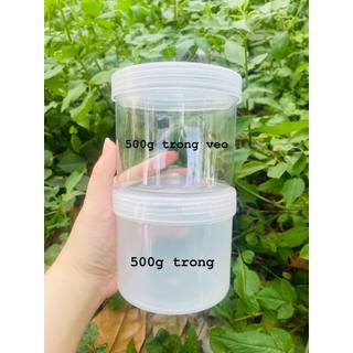 hủ 500g trong veo : Hủ trong suốt , chắc chắn . nhựa dẻo