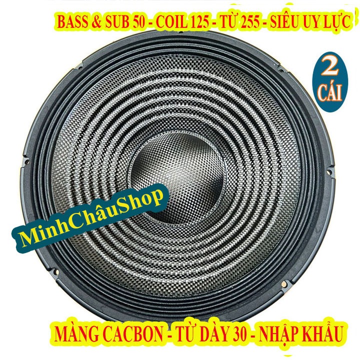 2 LOA BASS & SUB 50 RCF TỪ 255 COIL 125 MÀNG CACBON NHẬP KHẨU - SIÊU UY LỰC - GIÁ 2 LOA