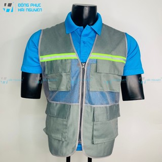 Áo ghile kỹ sư phản quang - áo bảo hộ lao động kỹ sư freesize
