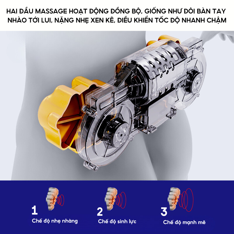 Gối Massage Cổ Vai Gáy DELADEP Đầu Massage 3D Hồng Ngoại Đảo Chiều Giúp Giảm Đau Nhức,Máy Mát Xa Đa Năng Toàn Thân GMC01