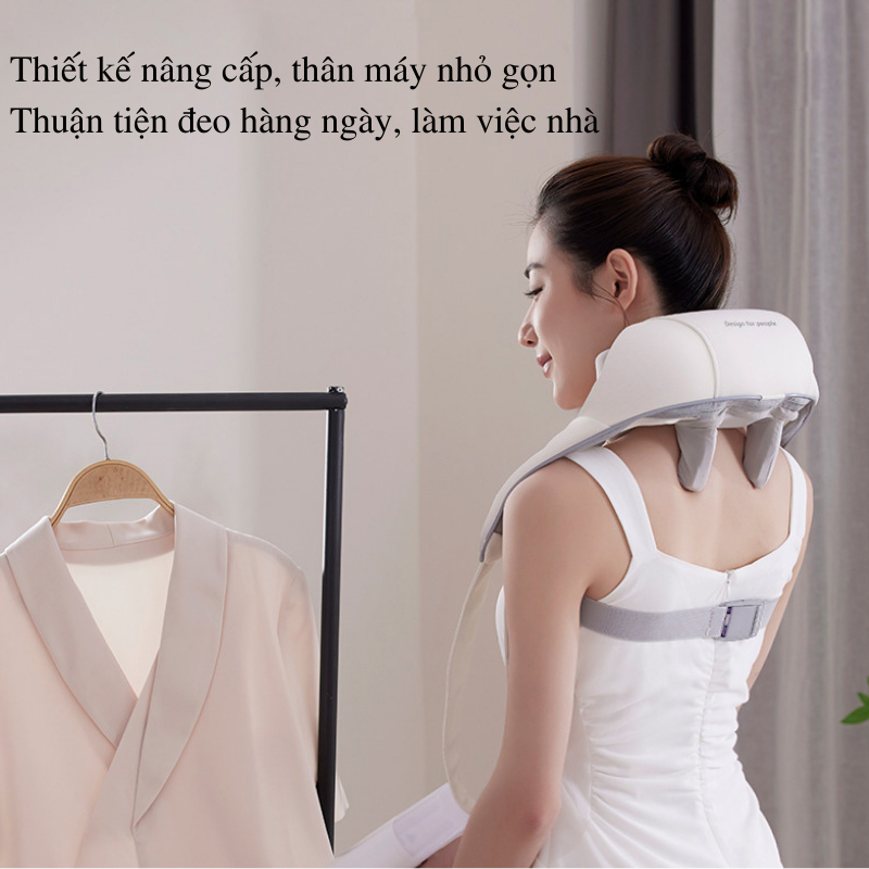 Máy Massage Cổ Vai Gáy DELADEP, Massage Chườm Ấm Cổ Vai Gáy, Cải Thiện Sức Khỏe Giảm Mệt Mỏi Chườm Nóng Trị Liệu MMC04