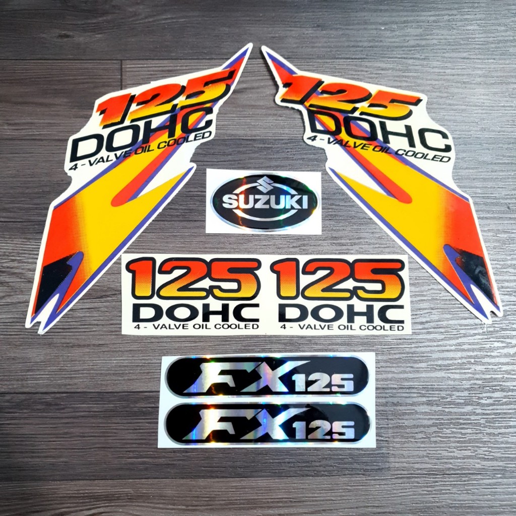 (HÀNG CỔ) Trọn bộ tem dàn áo xe TFX 125 - tem như ZIN theo xe, decal bóng chìm