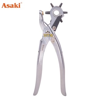 Kìm bấm lỗ thắt lưng, dây nịt, bấm dây da đồng hồ,thắt lưng, giày dép, bìa cứng Asaki AK-8158 + 6 size lỗ đa năng