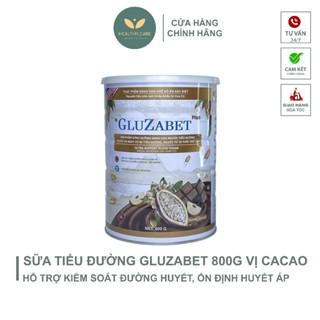 [CHÍNH HÃNG]❤️Sữa Hạt TIỂU ĐƯỜNG GLUZABET 800g Vị Cacao Mới❤️- Sữa Chuyên Dùng Cho Người Tiểu Đường, Ổn Định Đường Huyết