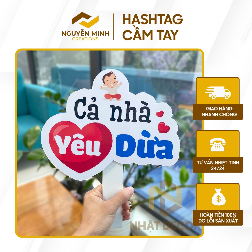 Hashtag Cầm Tay Sinh Nhật, Đầy Tháng, Thôi Nôi