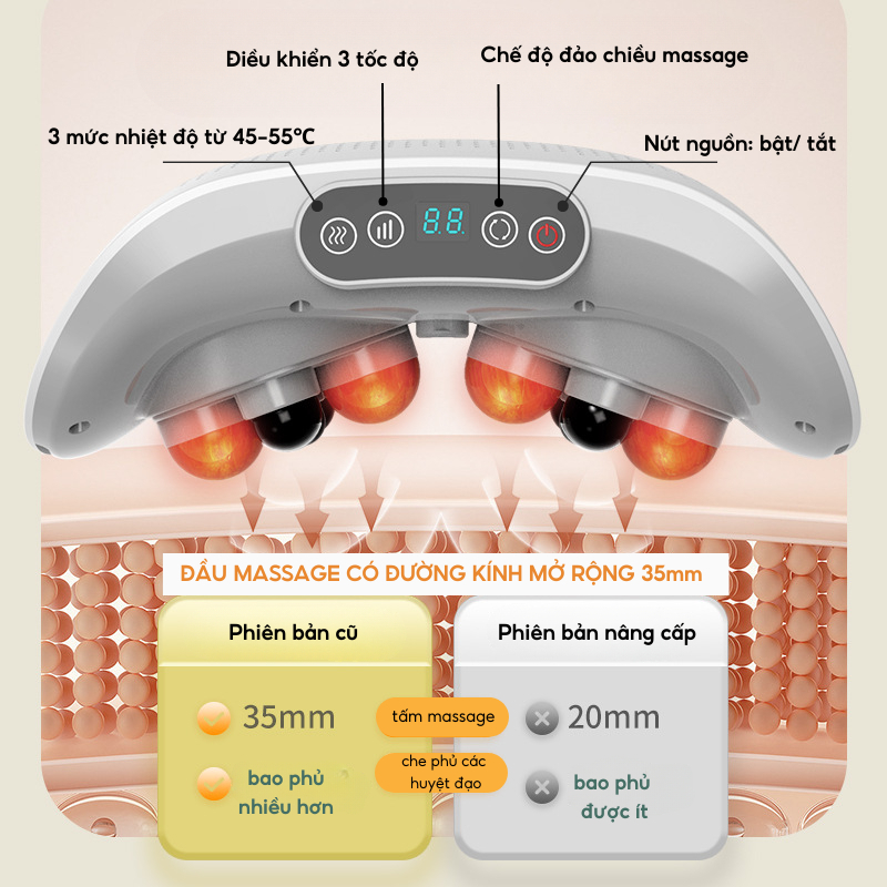Máy Massage Bụng DELADEP Giúp Điều Hòa Hệ Tiêu Hóa, Kết Hợp Làm Nóng Hồng Ngoại Giảm Mỡ Bụng Xoa Bóp DMB01