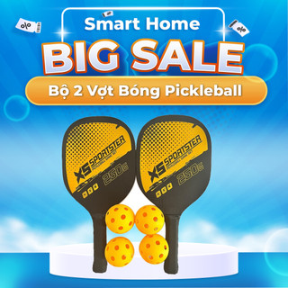  Bộ 2 Vợt Chơi Bóng Pickleball Siêu Nhẹ Kèm Túi Đựng 4 Quả Bóng Chuyên Nghiệp Bền Đẹp Chắc Tay