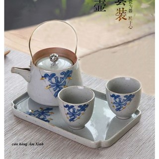Ấm Sứ Cảnh Đức Men Tron Nung Củi Dùng Pha Trà
