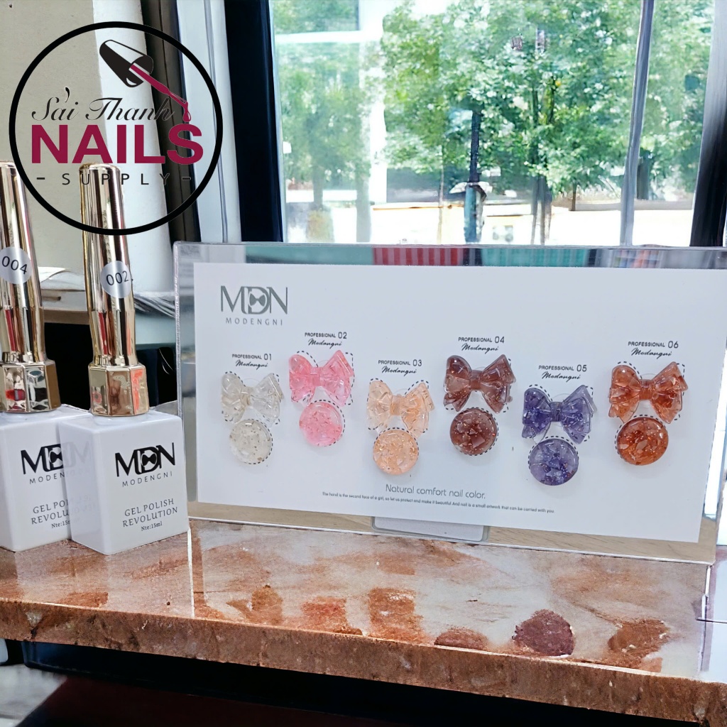 Set sơn nhũ xà cừ MDN 6 màu  Set B