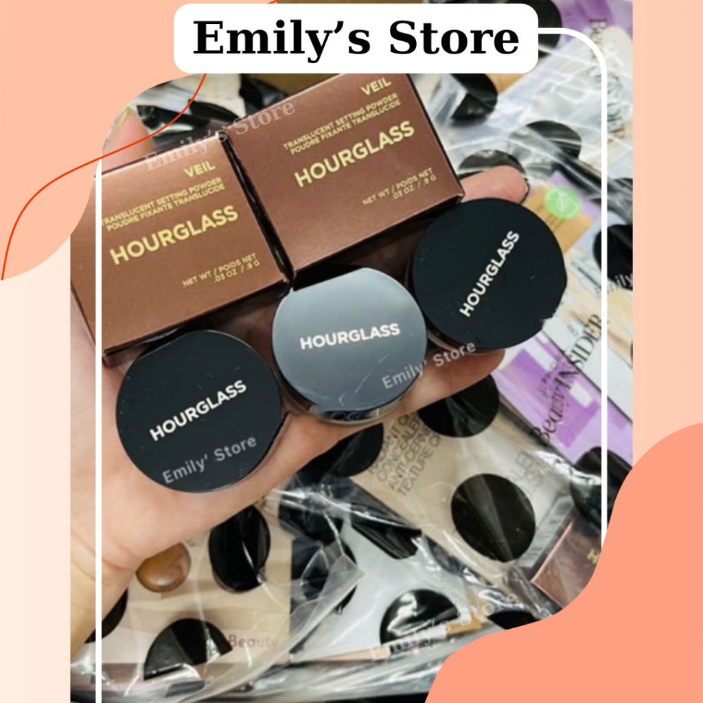 (Lô 10/2019 - Bung seal do vận chuyển) Phấn phủ bột Hourglass Veil Translucent Setting Powder mini 0.9g