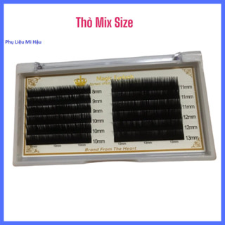 Mi Thỏ Mix Size, Dày 0.03 Siêu Mềm ,Bắt Keo Cực Tốt, Hộp Lông Thỏ Mix 8-13mm, Mi Lông Thỏ Nối CLASSIC,Thiết Kế,Chập Sợi